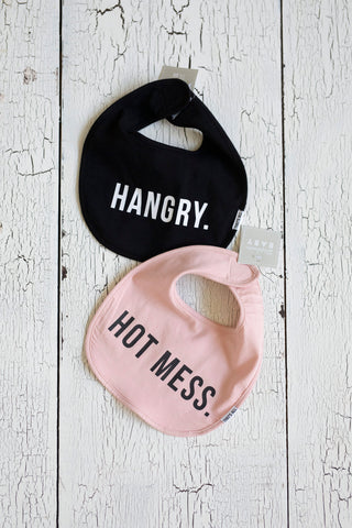 Hangry and Hot Mess Bibs