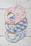 Paisley + Floral Scalloped Bibs