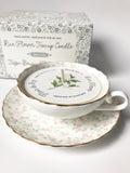 Teacup Candle Rice Flower