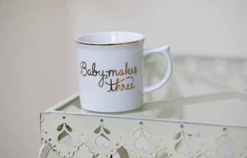Baby Makes Three Porcelain Mug