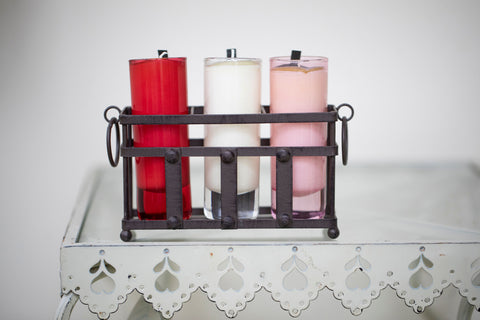 Valentine's Day Trio Of Candles and Votive Holder