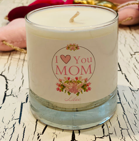 I love you mom candle