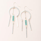 Dream Catcher Stone Earring Turquoise/Silver