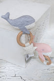 Whale Teether Rattle Squeaker
